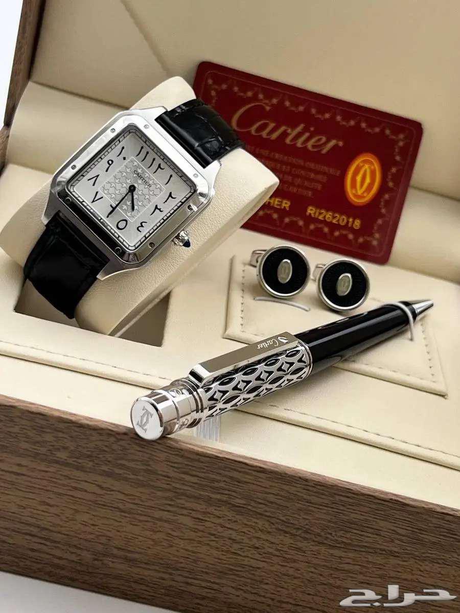 Cartier Men's Leather Set with Cartier Pen63616013276931112