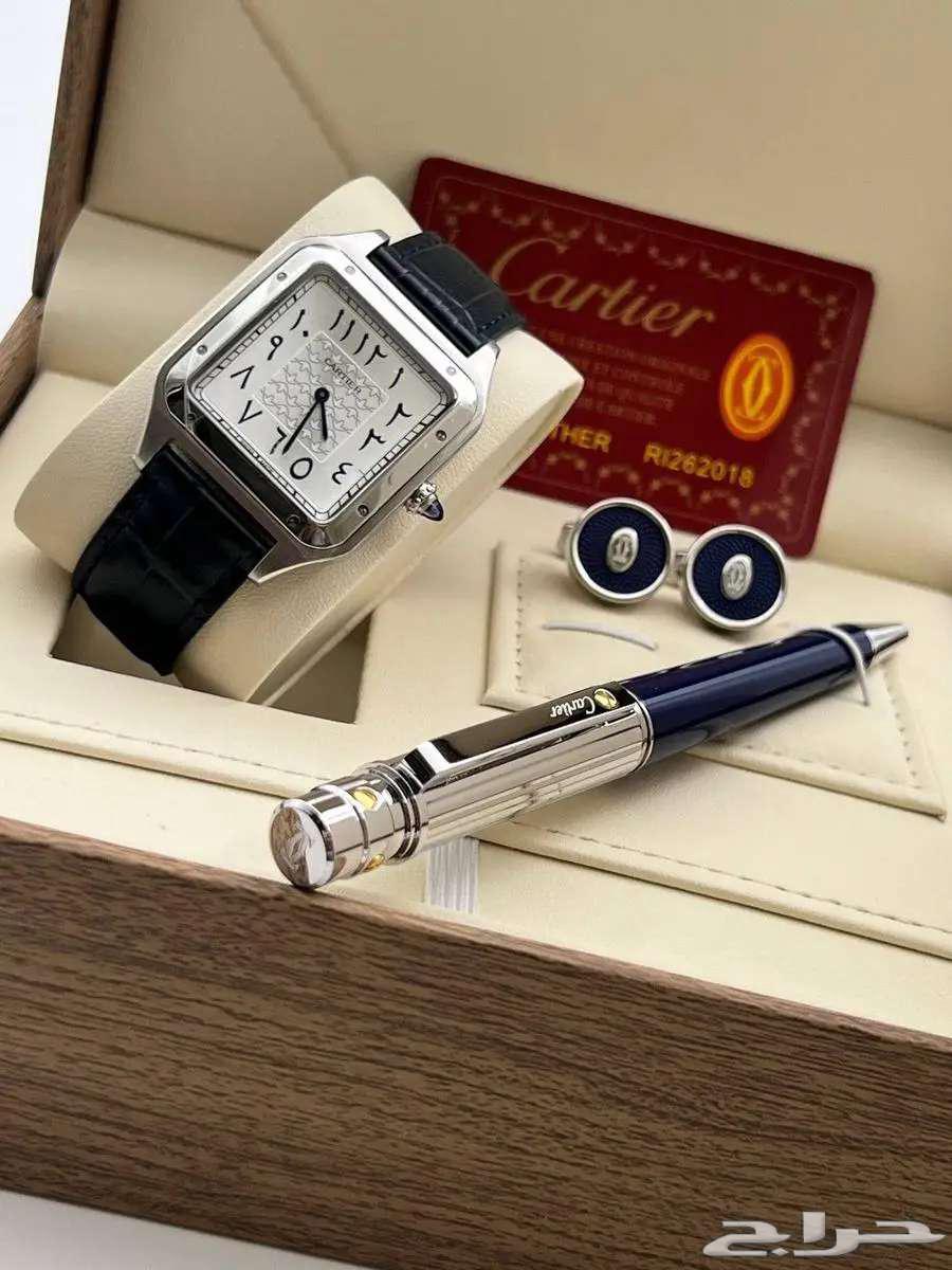 Cartier Men's Leather Set with Cartier Pen63616013276931111