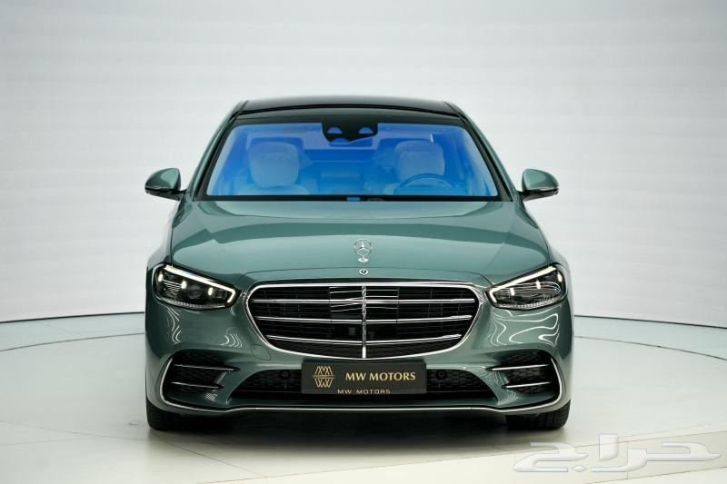 مرسيدس S 500 موديل 2025 أصفار خليجي أخضر فضي أبيض63409884322947111