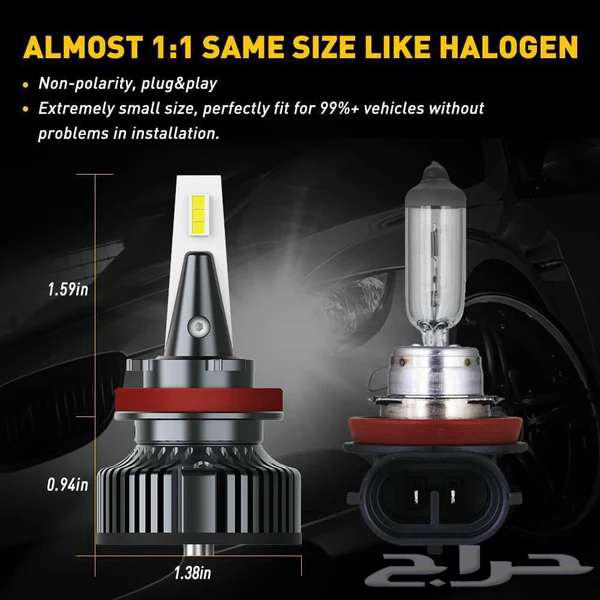 AUXITO LED LIGHTS 9005 HB3 لمبات ليد درجة اللون 6500K63366501610371113