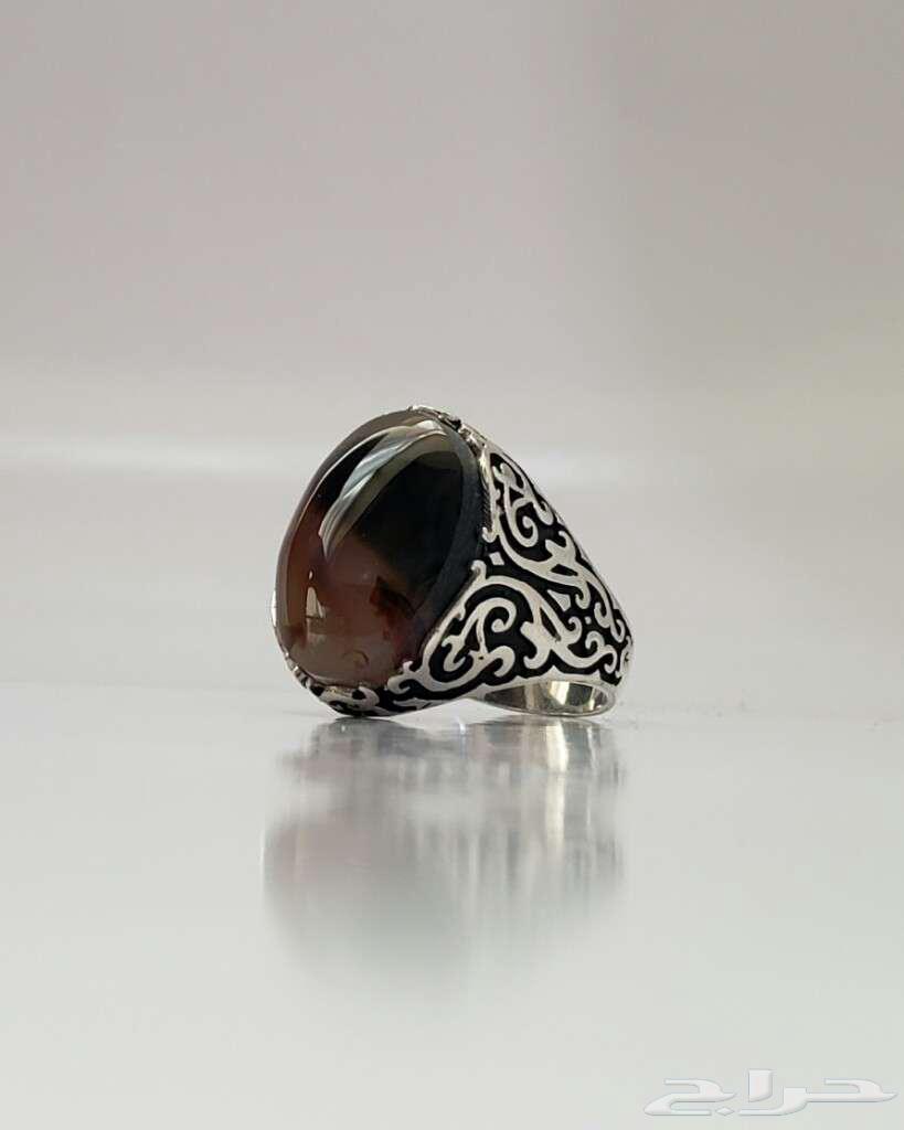 Silver rings with authentic natural Yemeni agate63223550400513114