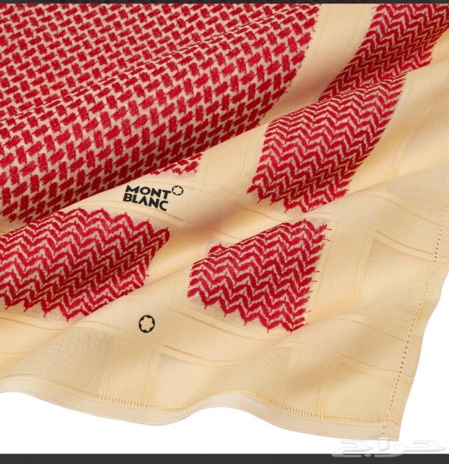 Mont Blanc beige shemagh 130 SAR .. Sugar shemagh. Red beige shemagh63221576569859112