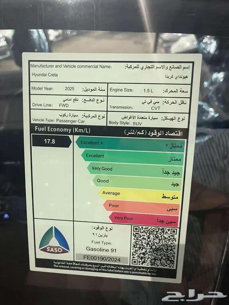 هيونداى كريتا كمفورت مكينه 1500 موديل 2025 كاش وتمويل عرووض63310321521537114