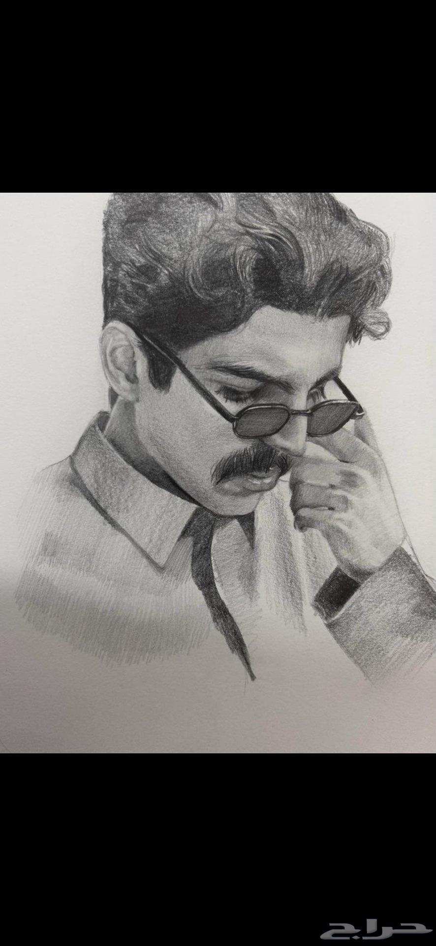 رسم يدوي بورتريه ب 100ريال63183942302338111