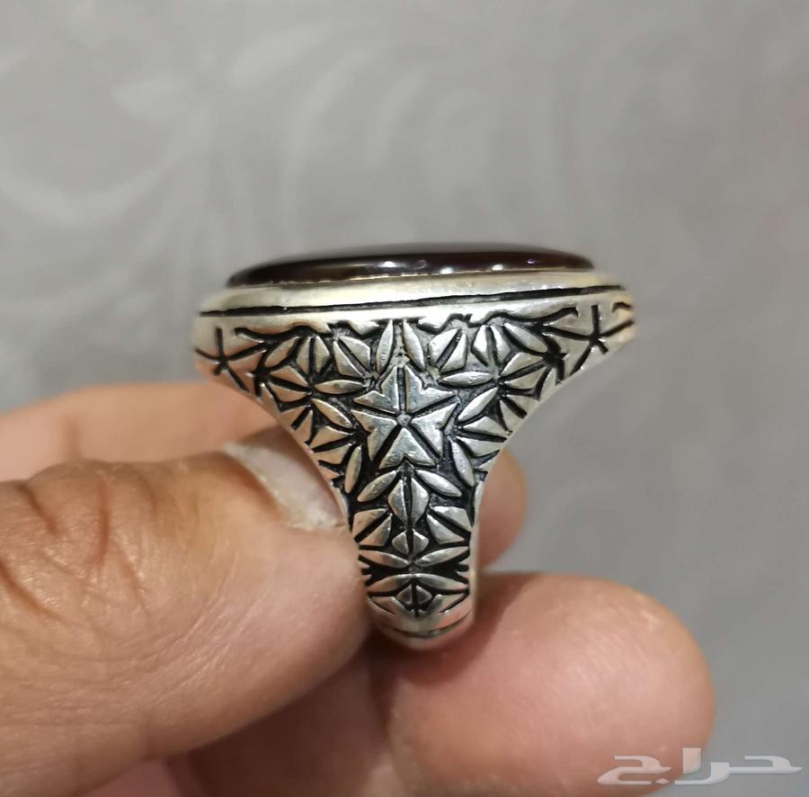 خاتم عقيق يماني كبدي صياغة برتاش63177356022914111