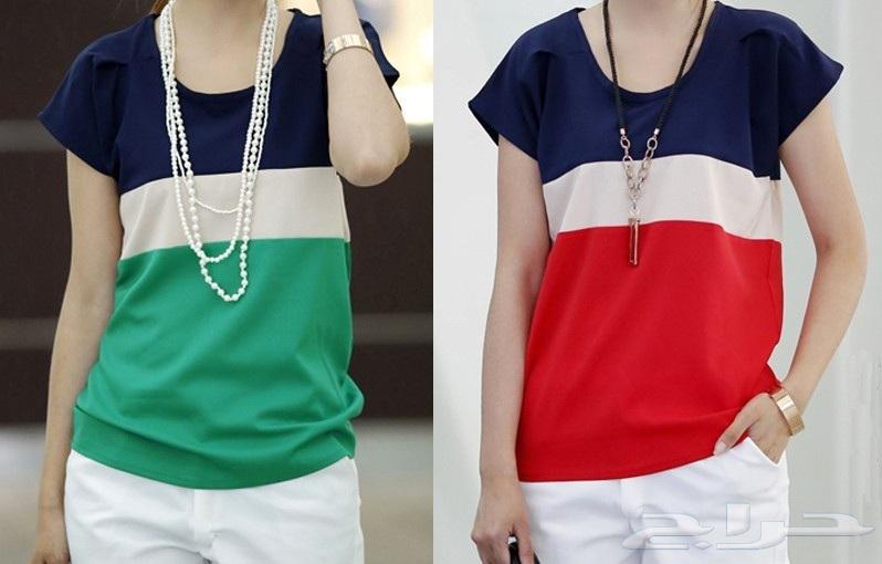 Women's summer blouse with short sleeves and a round neck63141874348162112