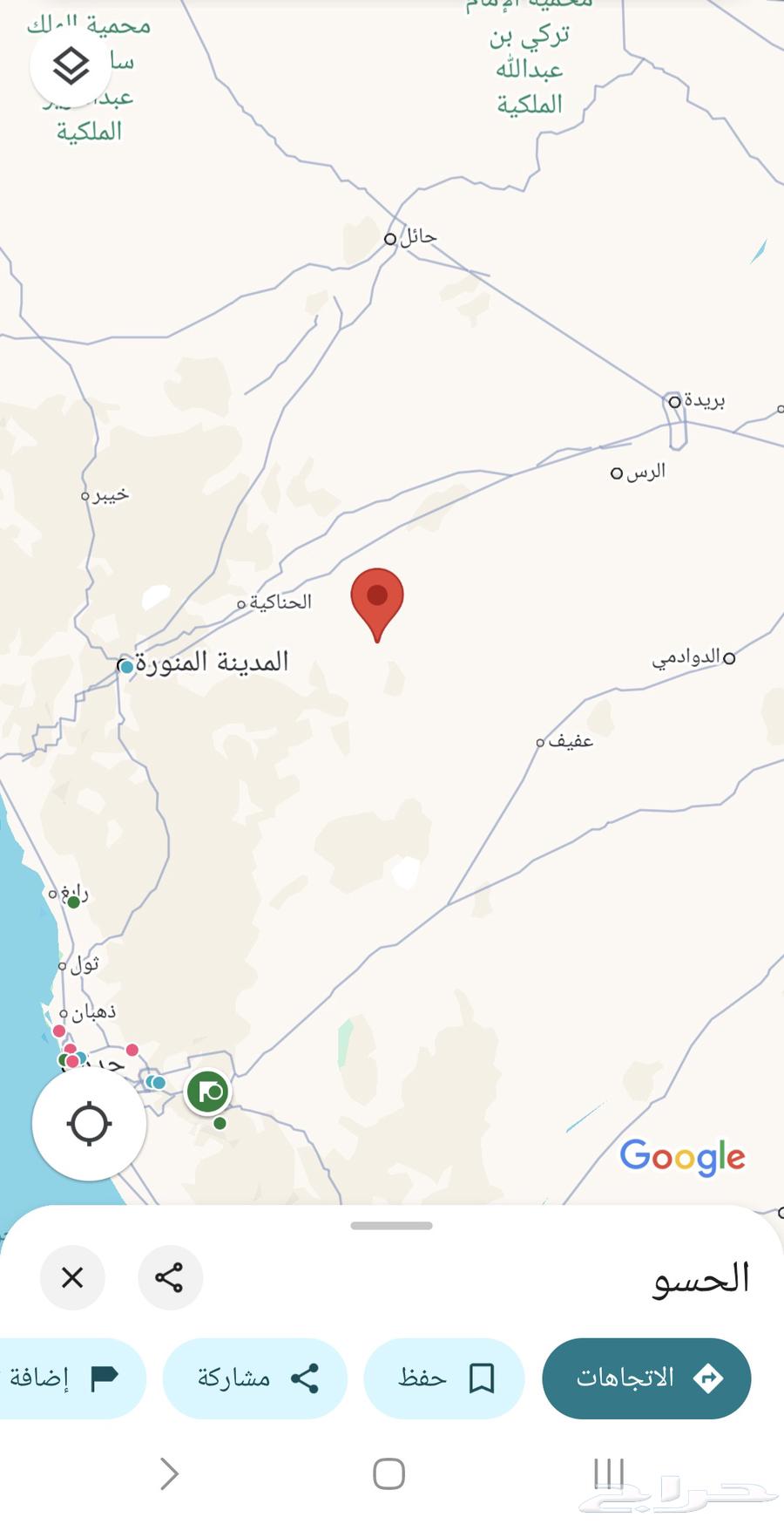 ارض سكنية للبيع الحناكية الحسو62885340136835110