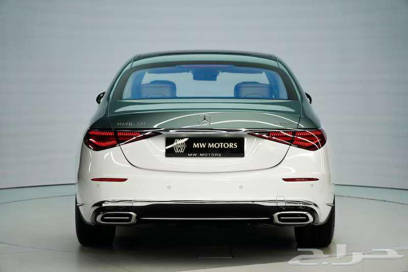 Mercedes-Maybach S 680 2025 model, Gulf white and green, white interior63196196220291114