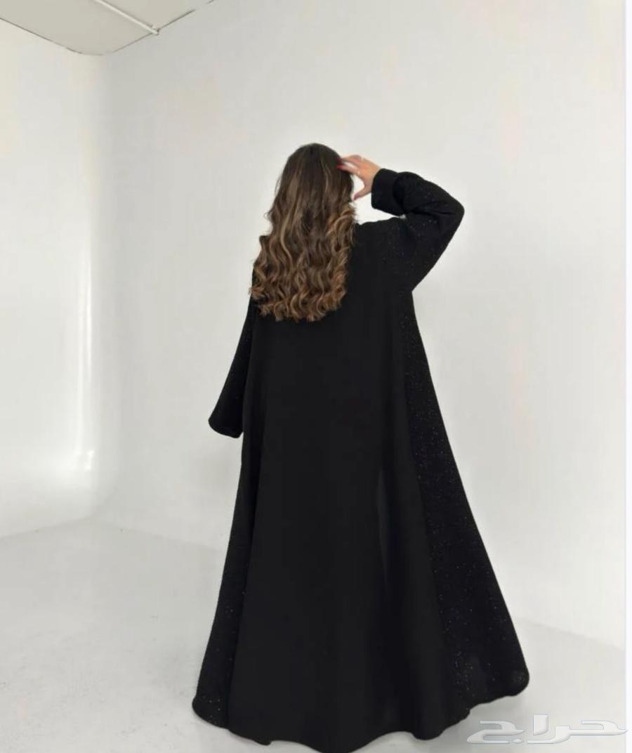 A (faza) crepe black abaya with luster63098924917379113