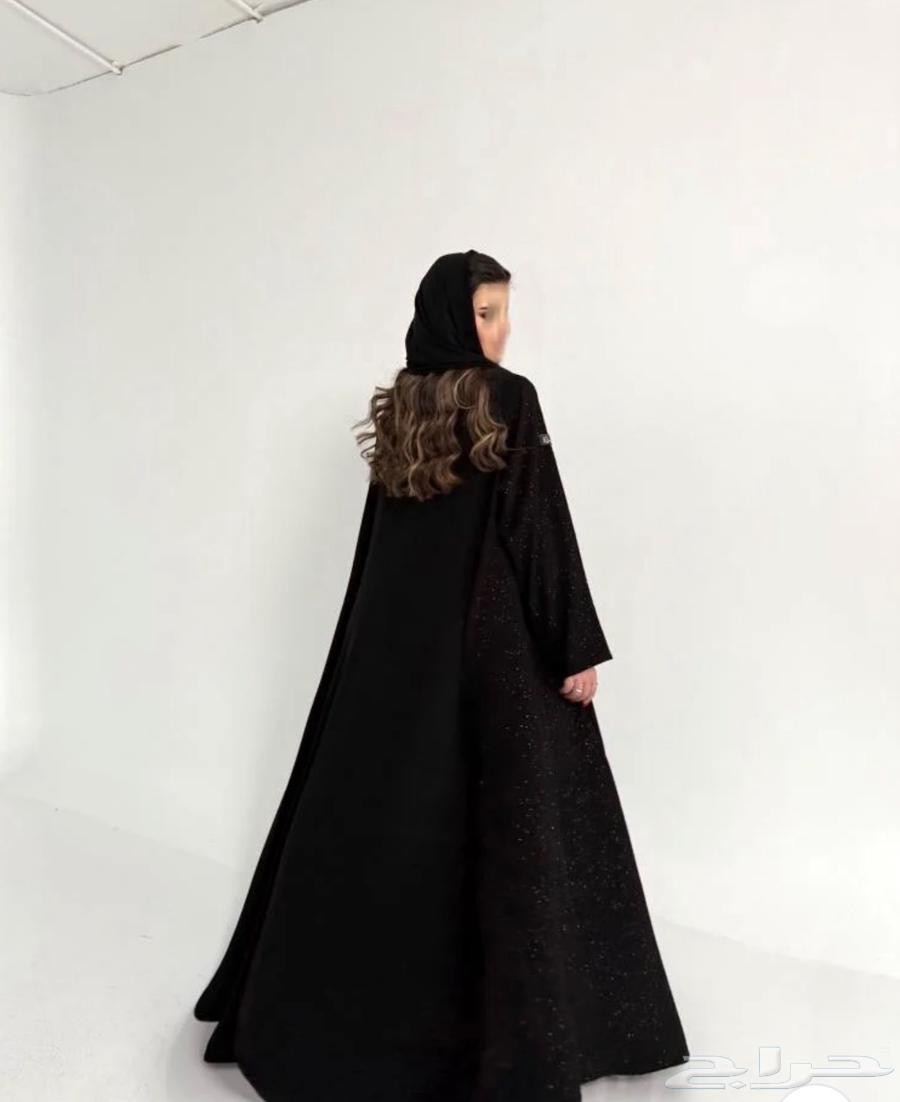 A (faza) crepe black abaya with luster63098924917379114