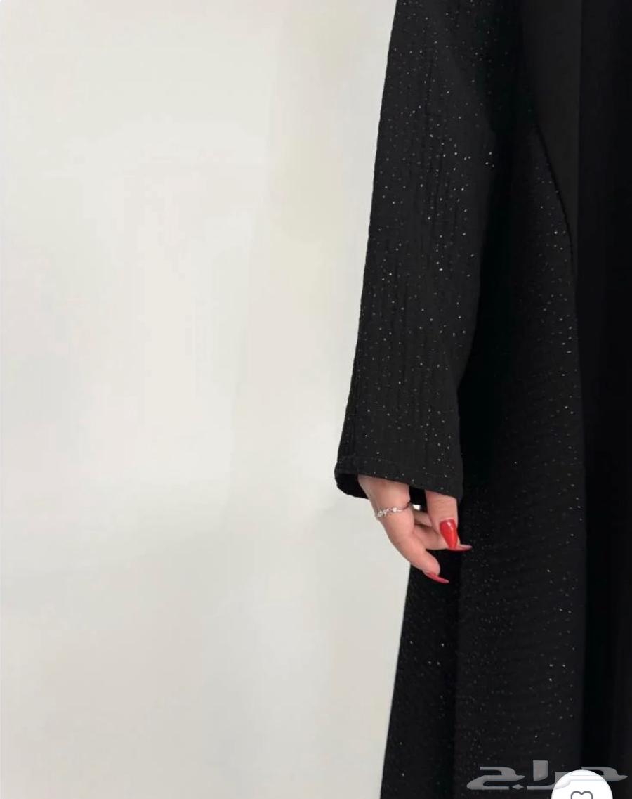 A (faza) crepe black abaya with luster63098924917379111
