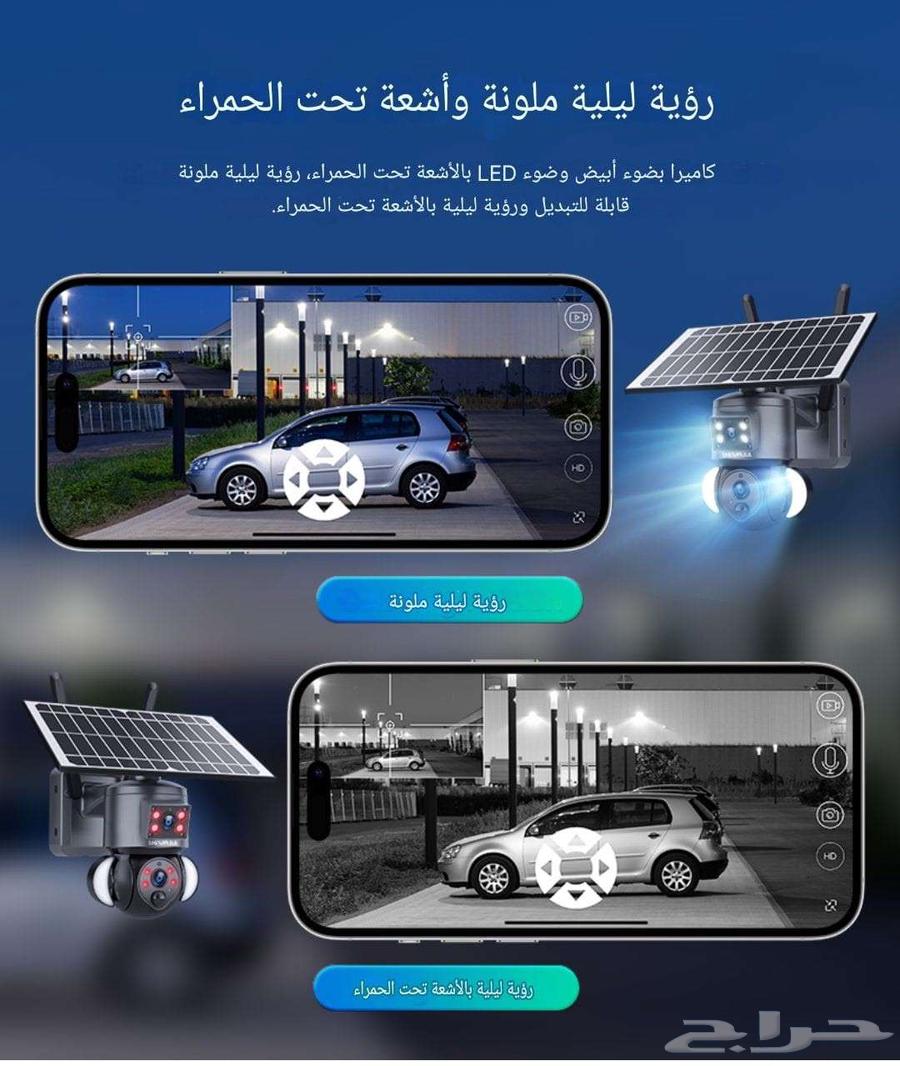 كاميرا K4 8MP تعمل بالطاقة الشمسية عدسة مزدوجة63010707622274112