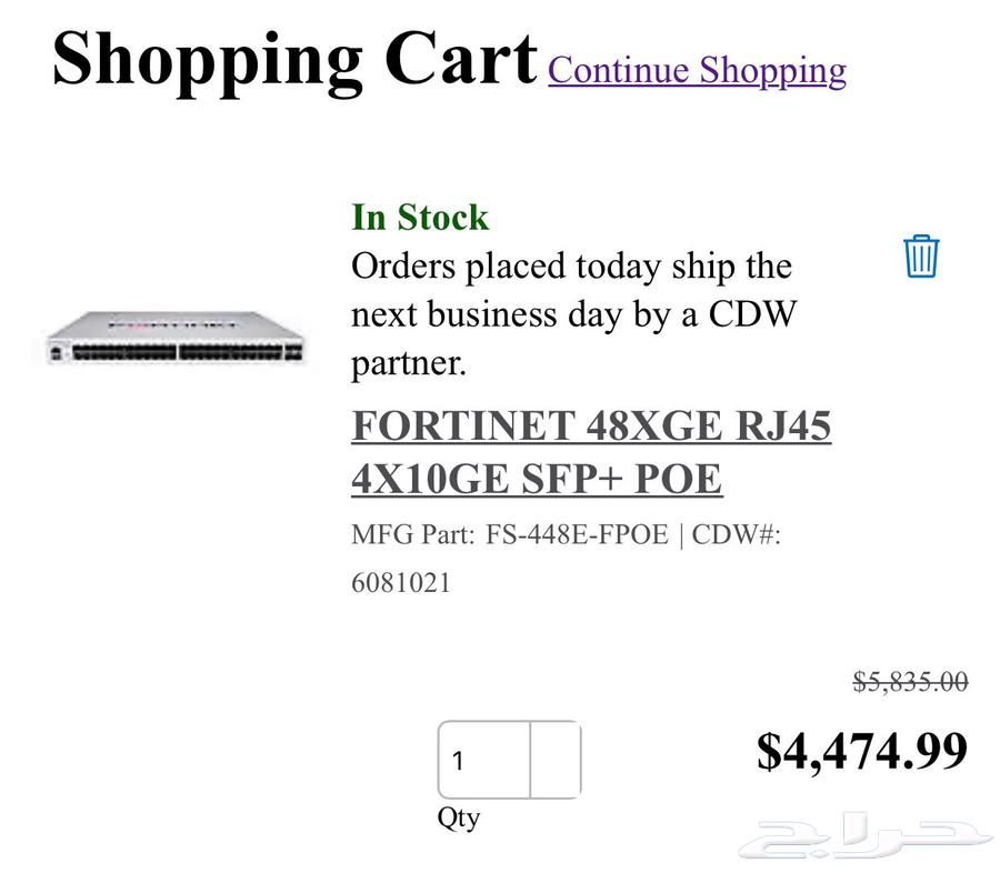 New Device Fortinet Switch FS-448E- FPOE630713195310091128