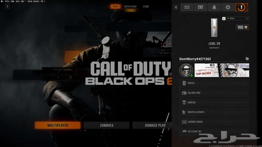 Black Ops 6 account ready for rank63026842330499118