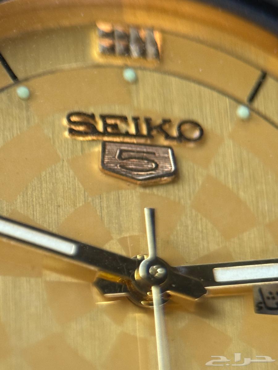 للبيع ساعة SEIKO 5 ذهبية أوتوماتيك بحالة ممتازه63021064634371111