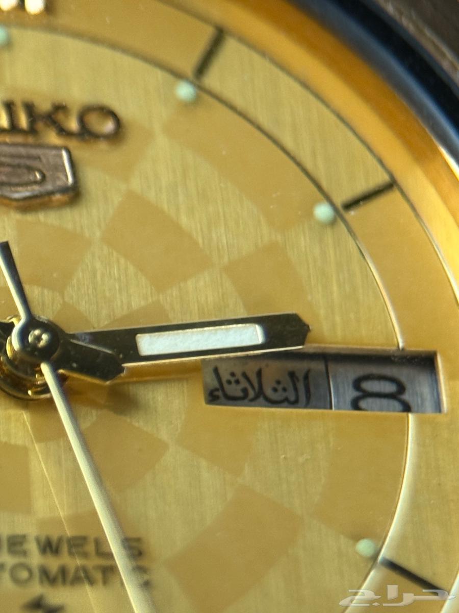 للبيع ساعة SEIKO 5 ذهبية أوتوماتيك بحالة ممتازه63021064634371112