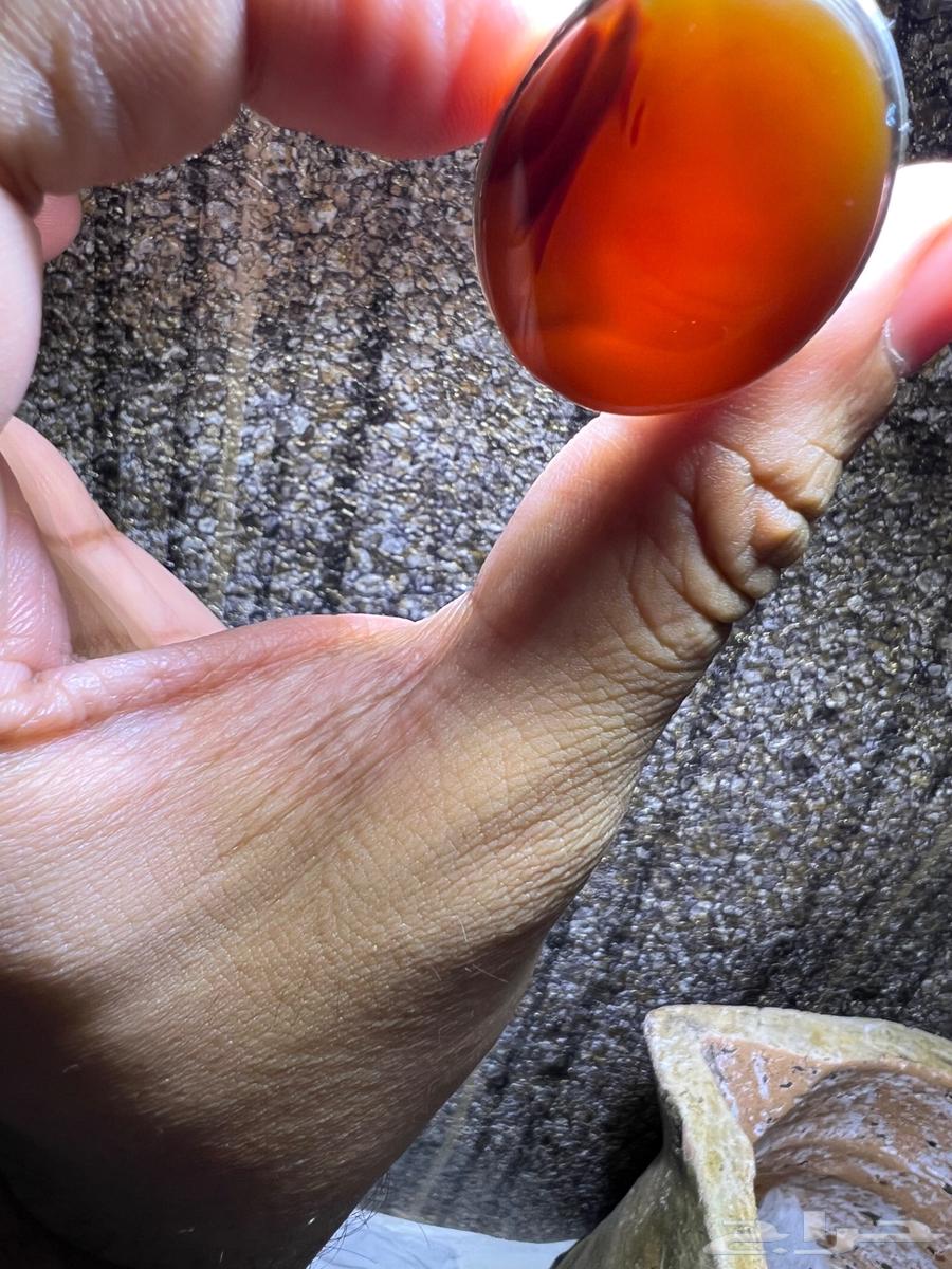 خاتم فضة من نوع عقيق يماني حجم راهي بطن احمر63019780196738112