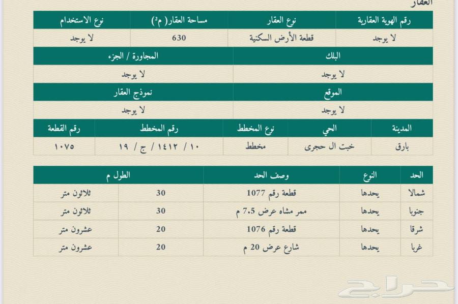 أرض سكنية62918273416195114