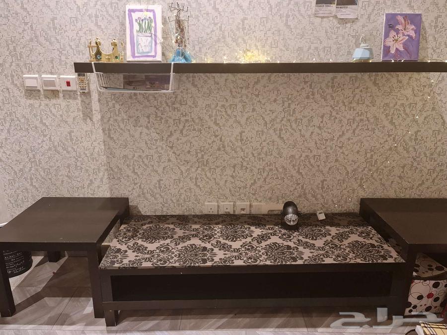 سفرة من هوم سنتر وطاولات من ايكيا مع الرف63441224639873112