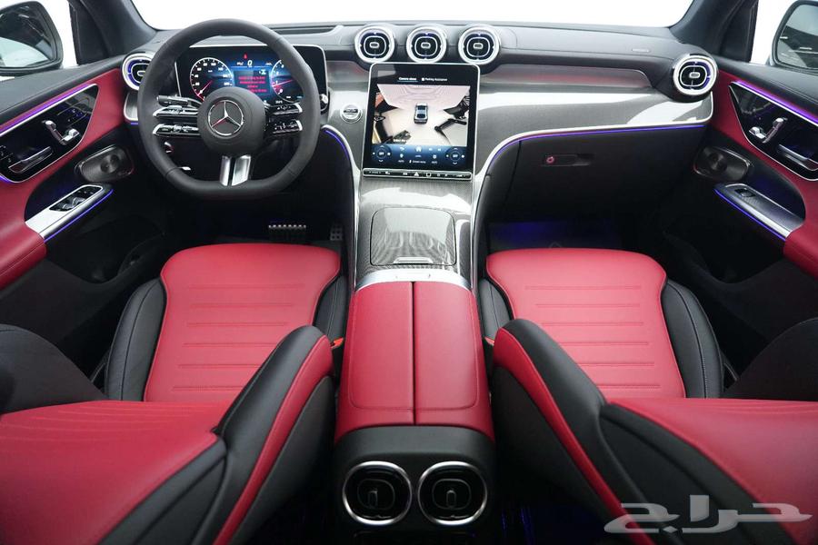 Mercedes GLC 200 Coupe 2025 model, Gulf specs, dark gray with red accents63394521976834114