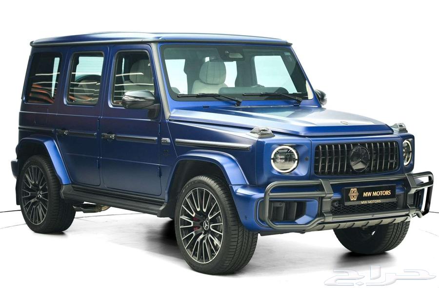 مرسيدس G 63 موديل 2025 أصفار خليجي أزرق أبيض63654661508098110