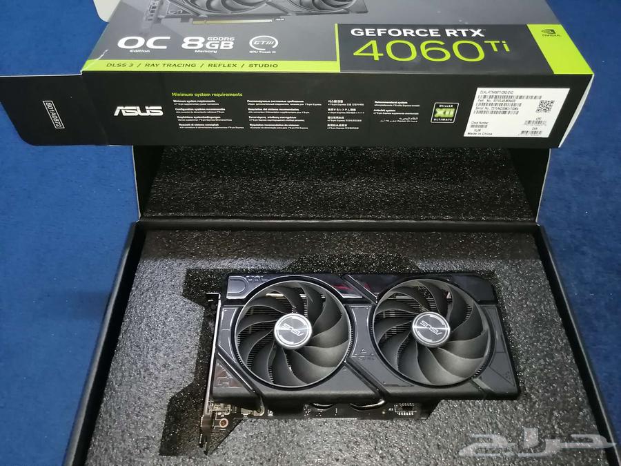 ASUS RTX 4060 Ti Dual 8GB OC Graphics Card63654956860035113