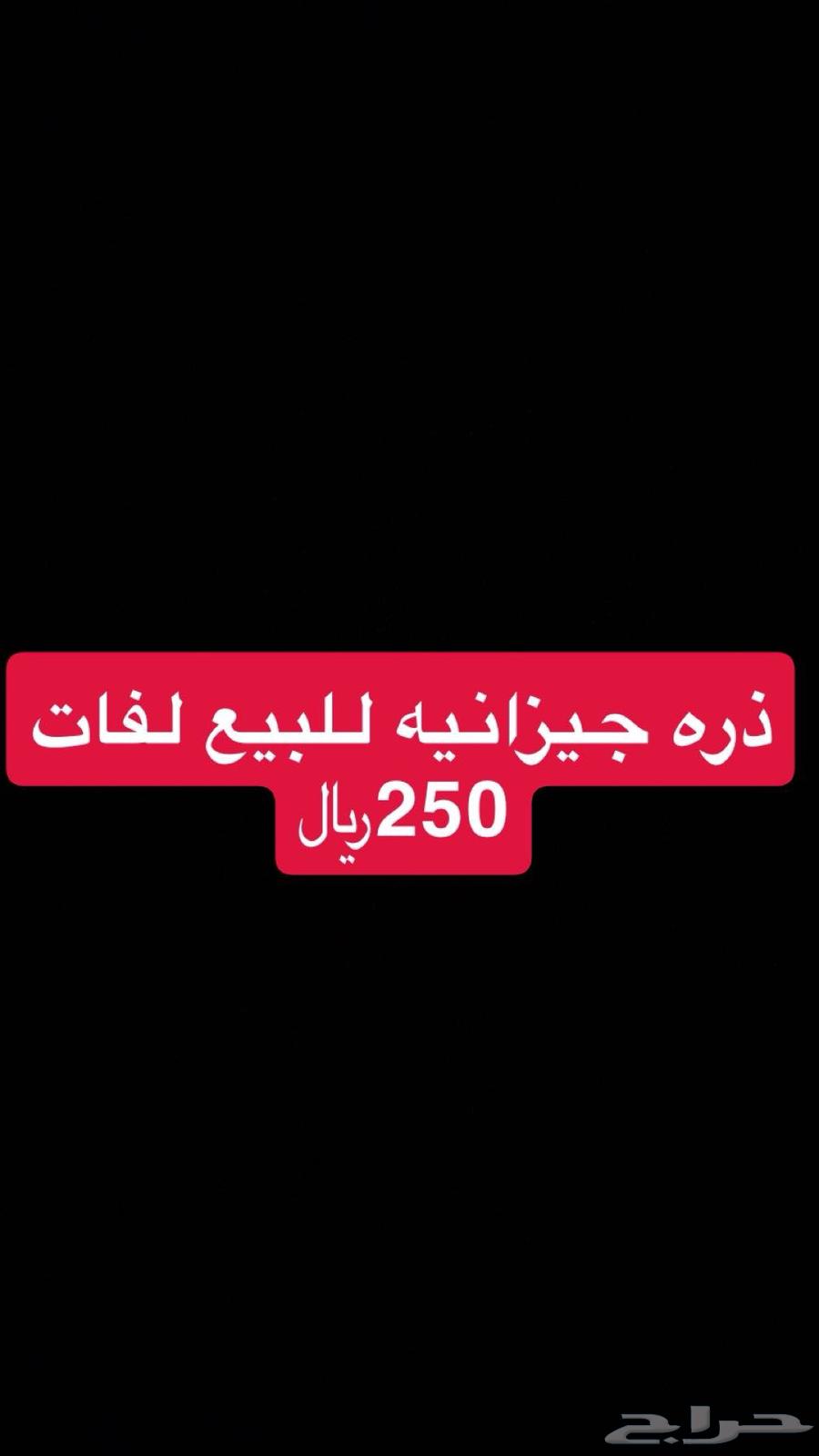 ذره جيزانيه للبيع لفات 250 ريال63655608406913111