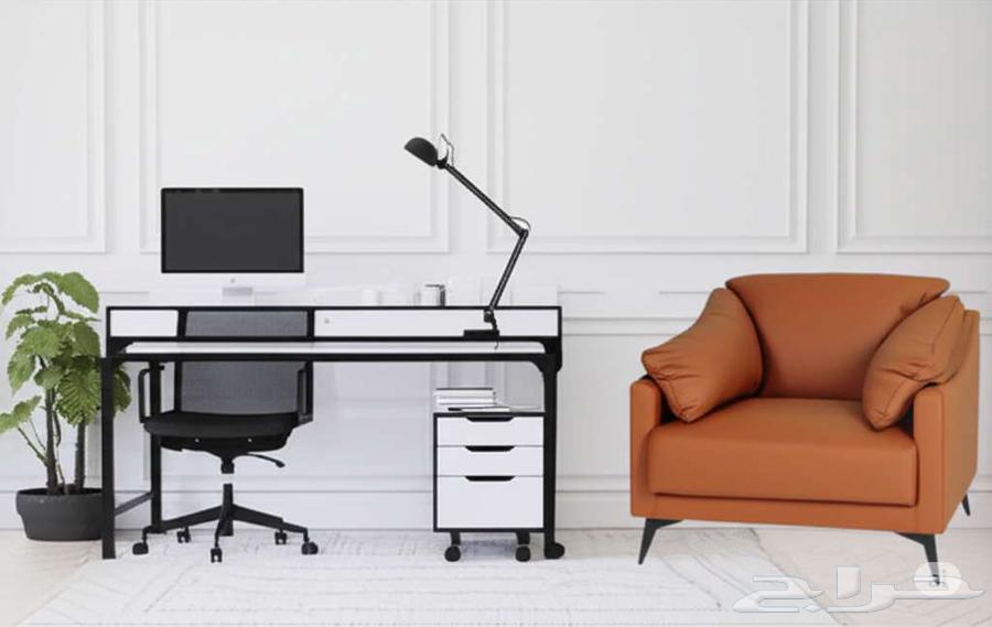 Orange Leather Office Sofa63655716111234112