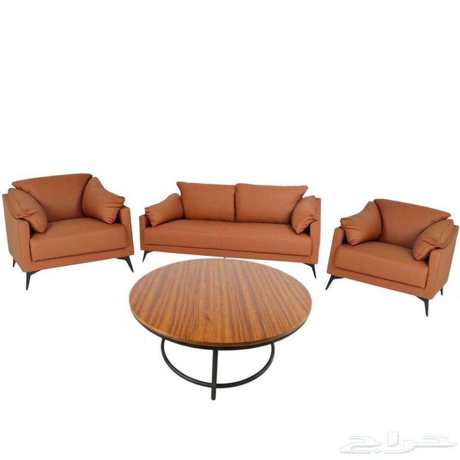 Orange Leather Office Sofa63655716111234114