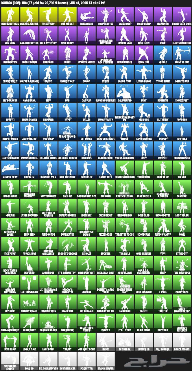 حساب فورت نايت 130سكن معئ للبيع السعر 200 ريال63670177728131111