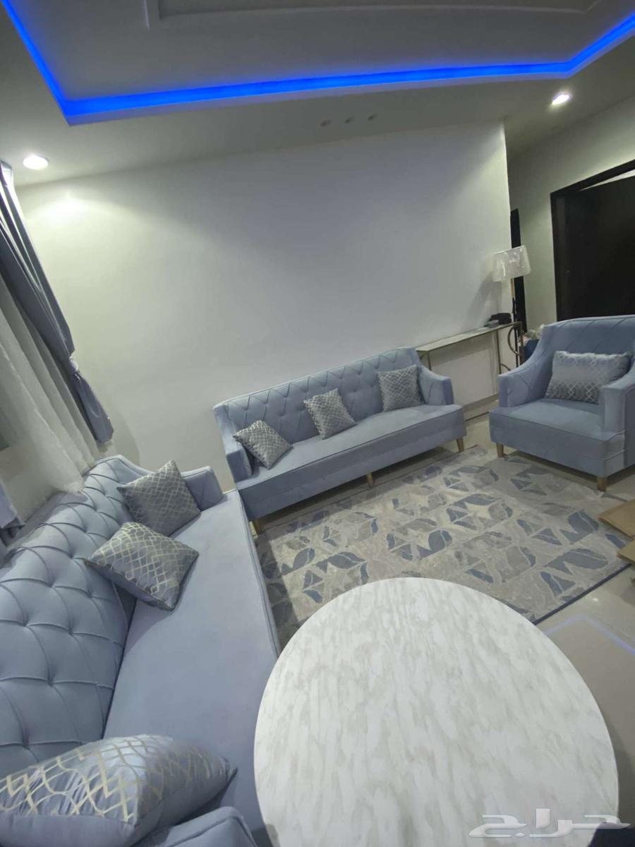 Sofa living room set with curtains and tables from Towaiq63675334416642112