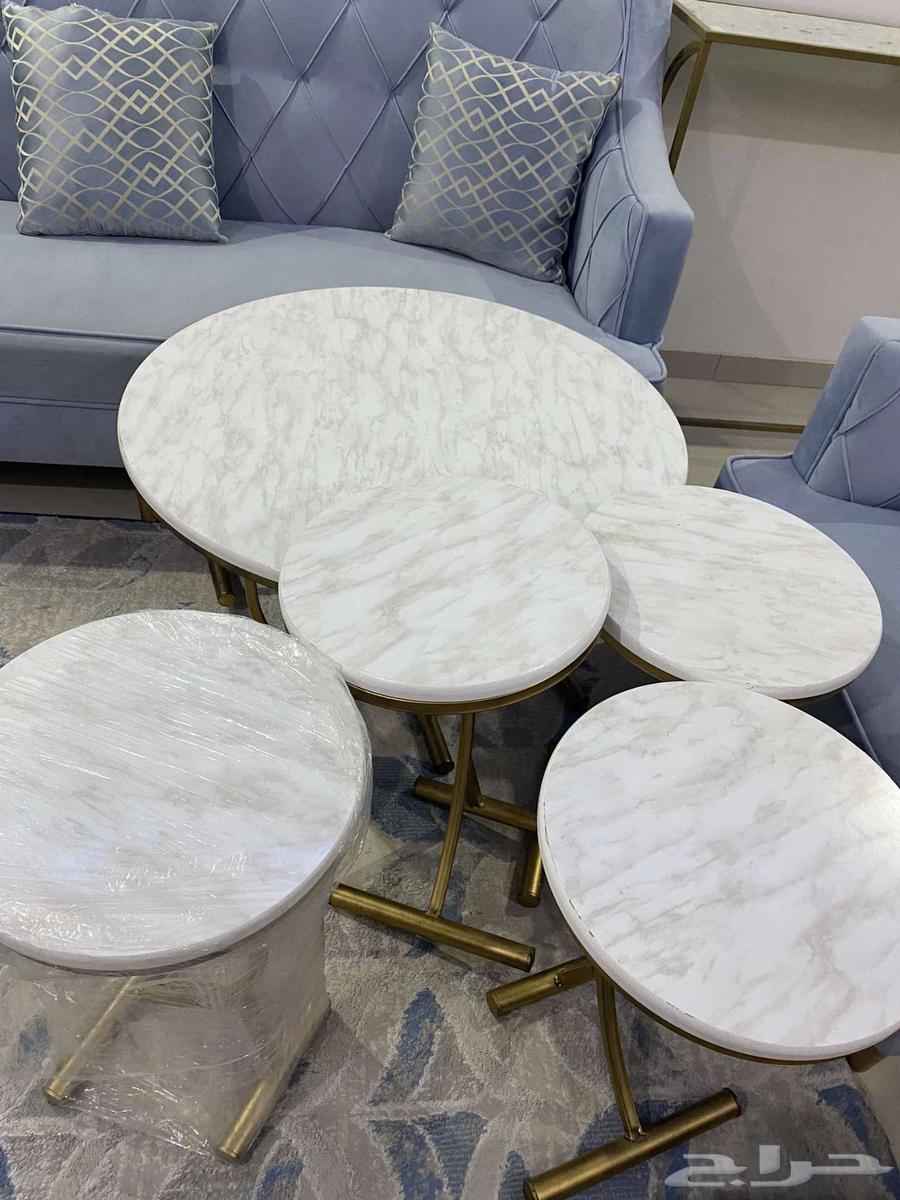 Sofa living room set with curtains and tables from Towaiq63675334416642113