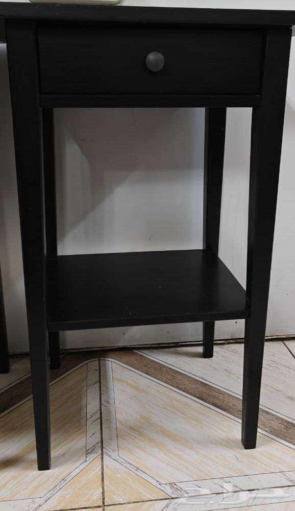 IKEA Hemens طاولة سرير (قطعتان) باللون الأسود والبني63704657468930113