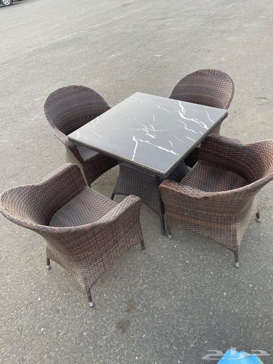 Bamboo tables with four chairs each63713962301569110