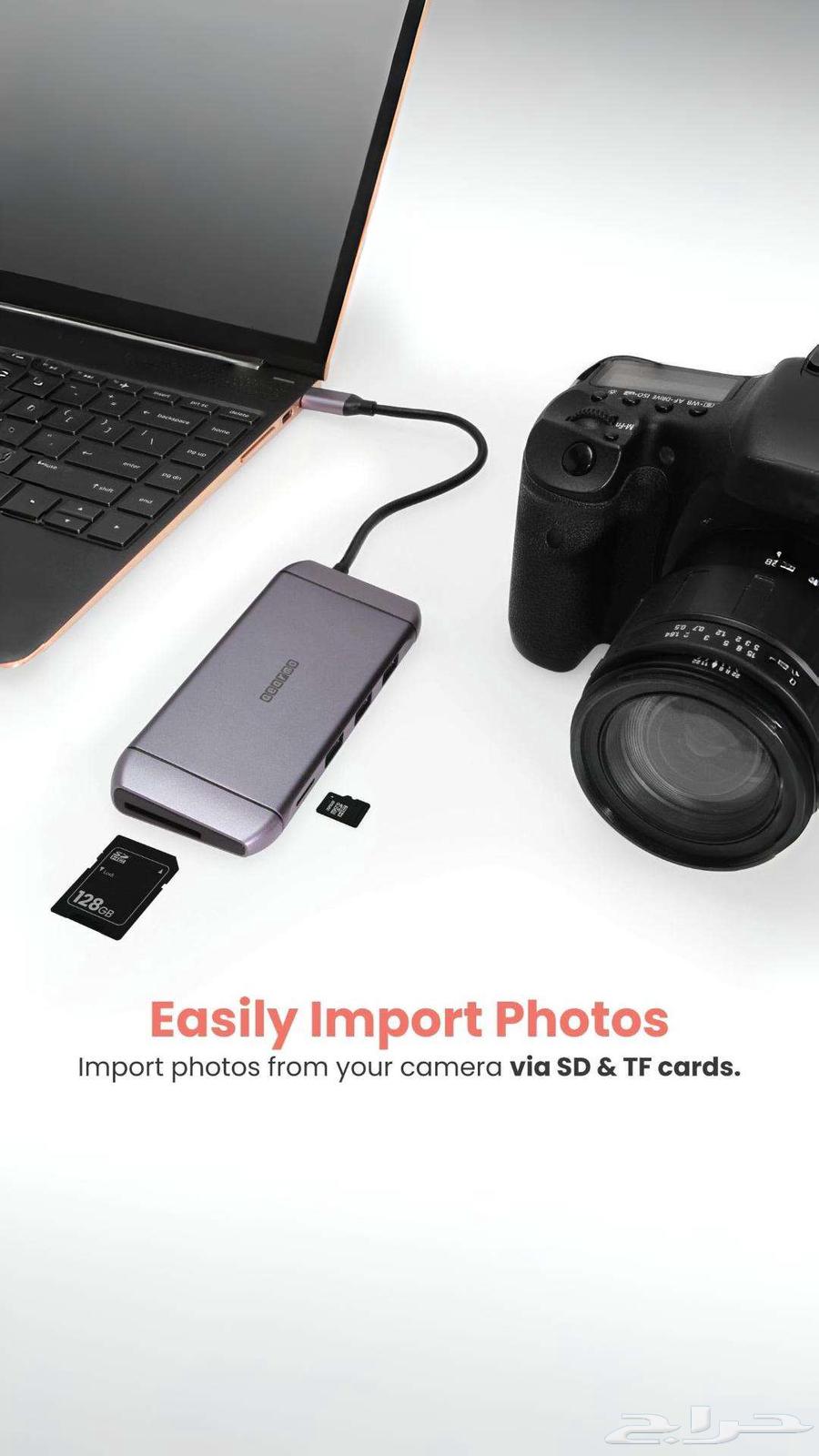 محول USB-C متعدد 9 منافذ يدعم 4K وشحن 100 واط63710040949505111