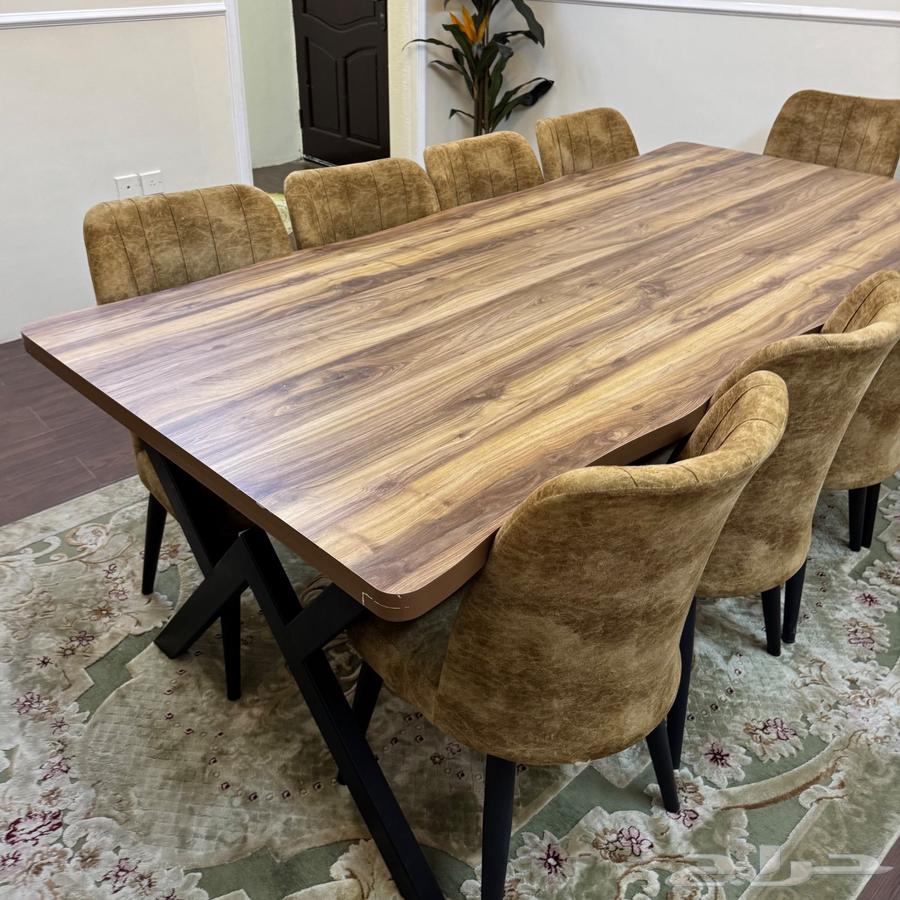 Turkish-made dining table with ten chairs, buffet table, and mirrors63713300138241110