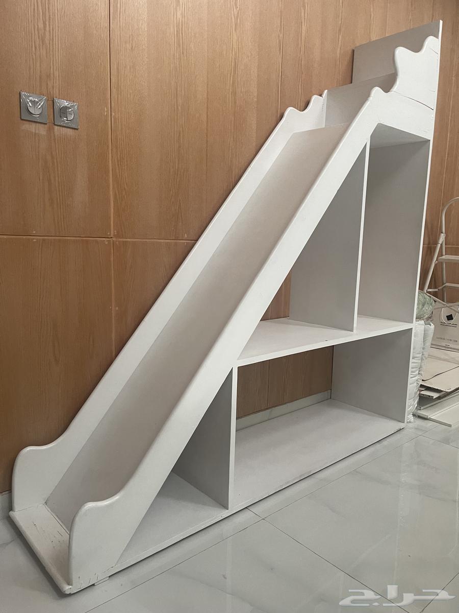 Kids' double-decker bed with drawer and slide63709103843458114