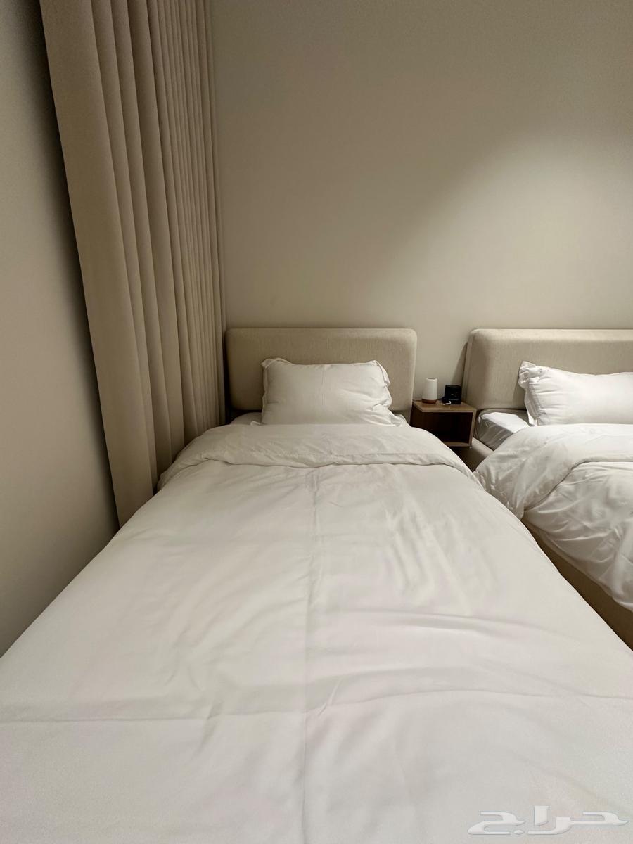 Two beds 1.20 by 2 meters with semi-new mattresses (Al Malqa neighborhood)63728524554370111