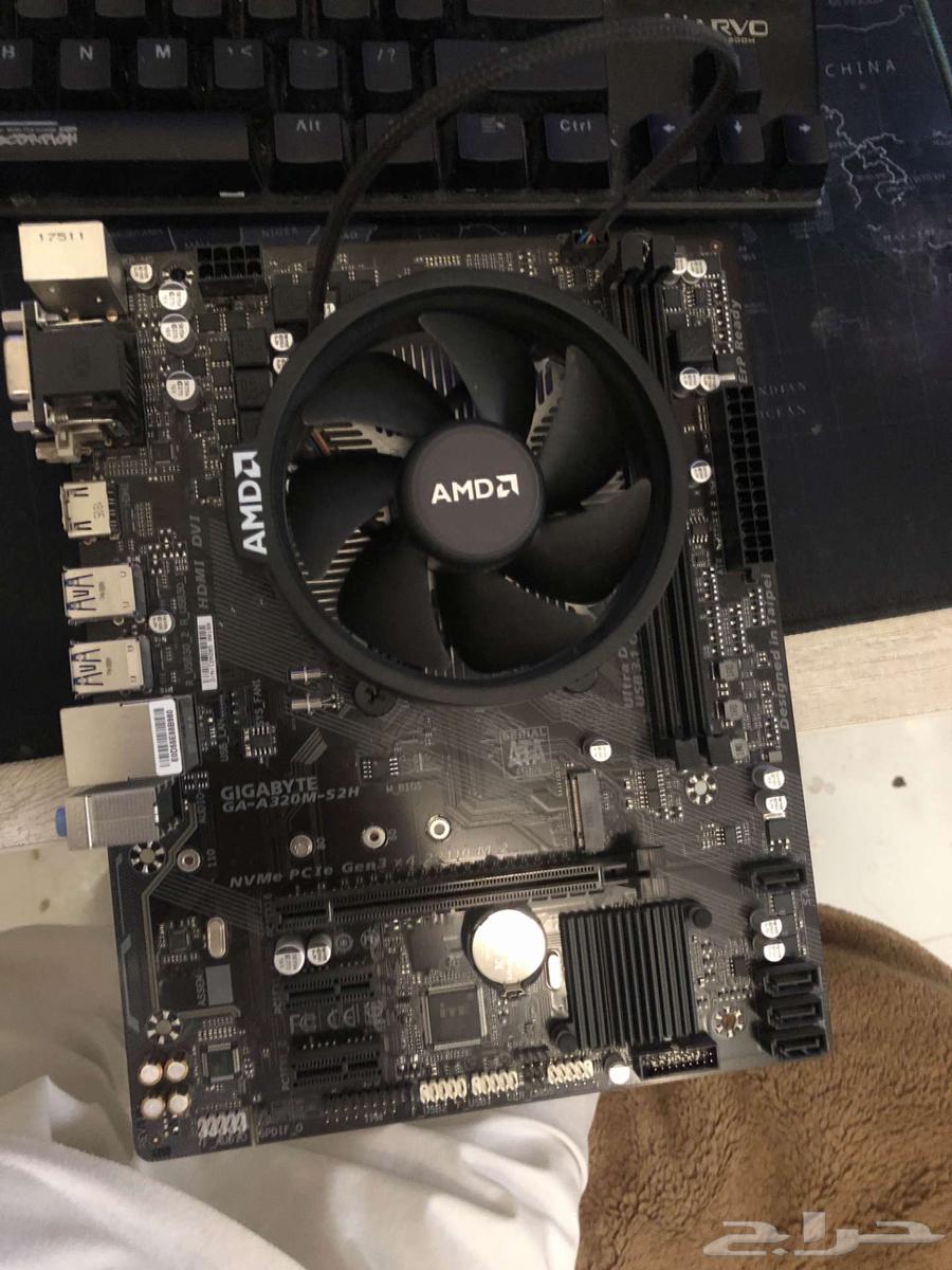 Motherboard for sale with Ryzen 3 1300X processor and AMD fan63733211337730110