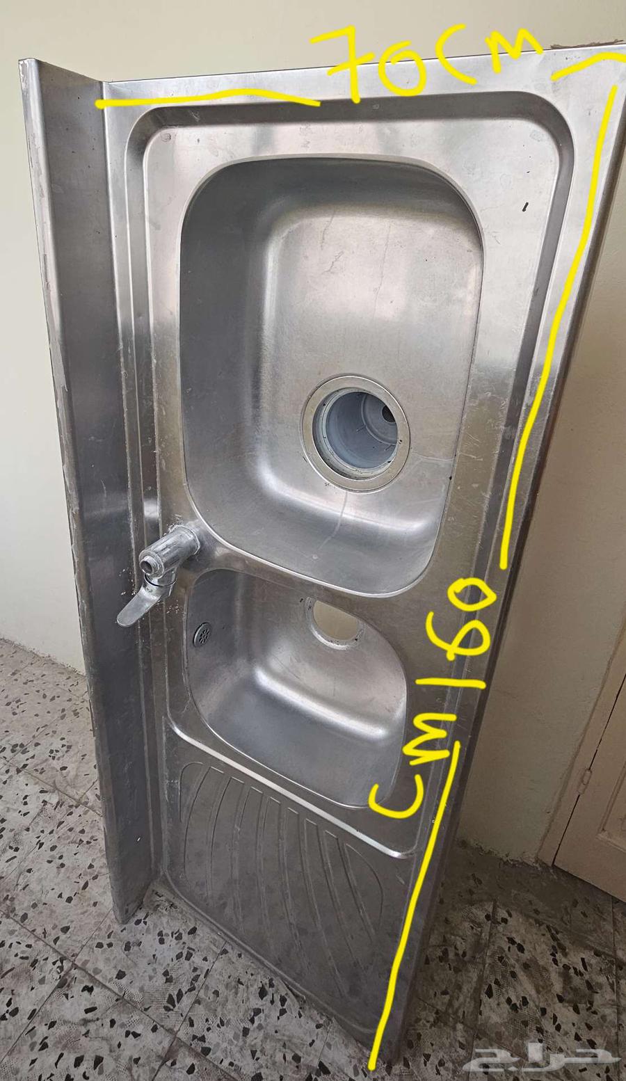 مجلى مغسلة مطبخ حوضين ستيل كوري للبيع63739715744386110