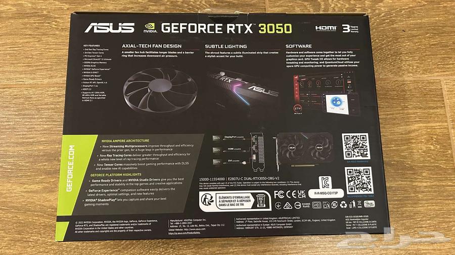 GeForce RTX 3050 Graphics Card63731630532739111