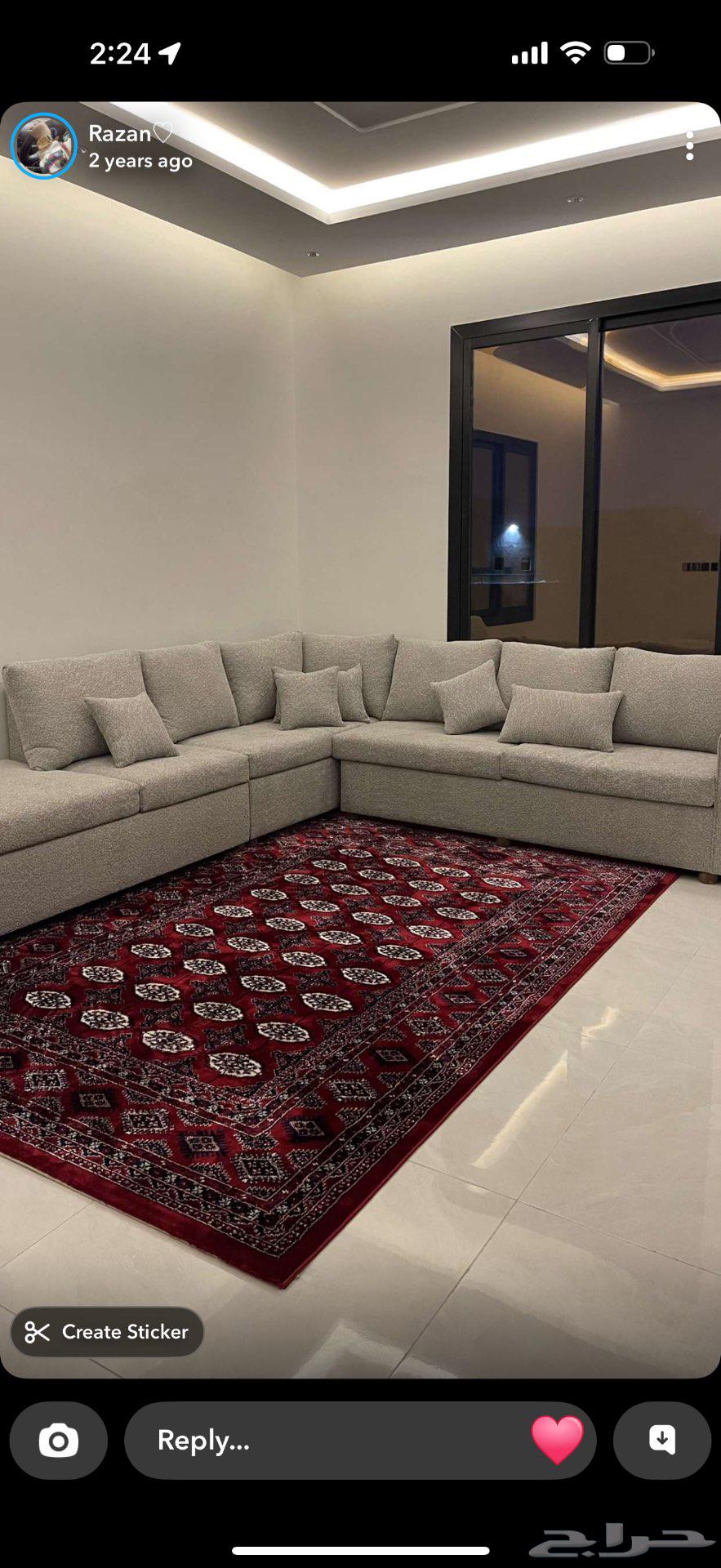 كنب رمادي للبيع ب1000 قابل لتفاوض استخدام سنتين63750621280771110