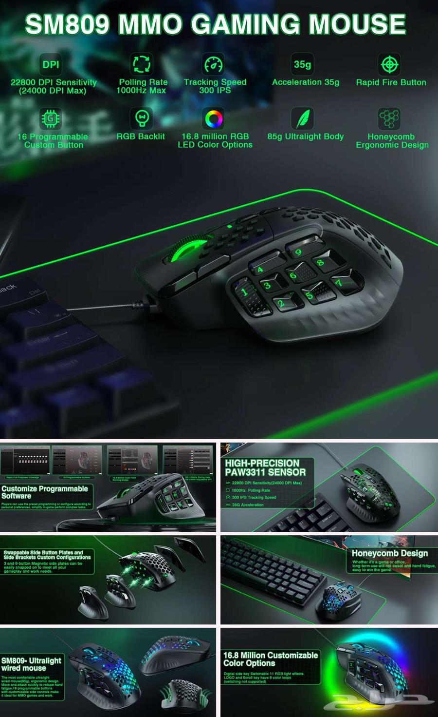 Gaming mouse with specialized buttons .. free delivery63750527847042113