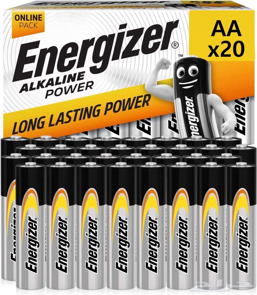 بطاريات AA من Energizer.العدد 20 بطارية..التوصيل لكل المملكة63764475312897110