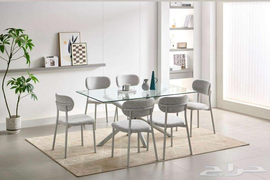 Rectangular Glass Top Dining Table 6 Chairs ((New))63782294237697112