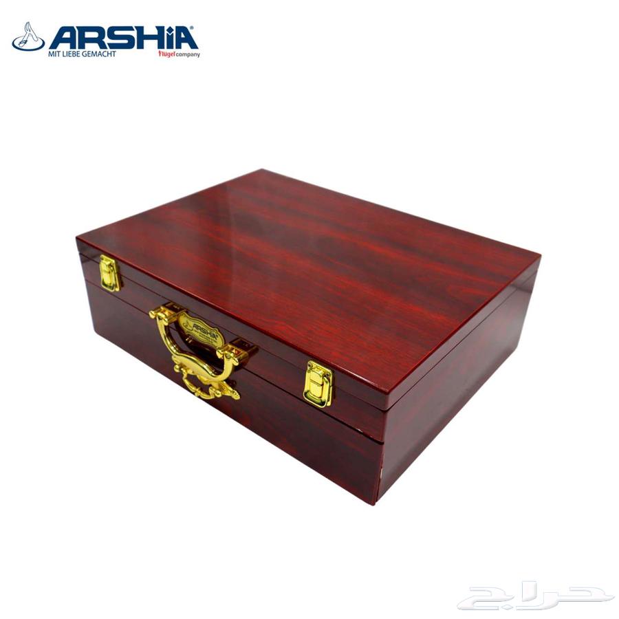 طقم أدوات مائدة من ارشيا الالمانية من الفولاذ  86 ق ذهبي63793269006851113