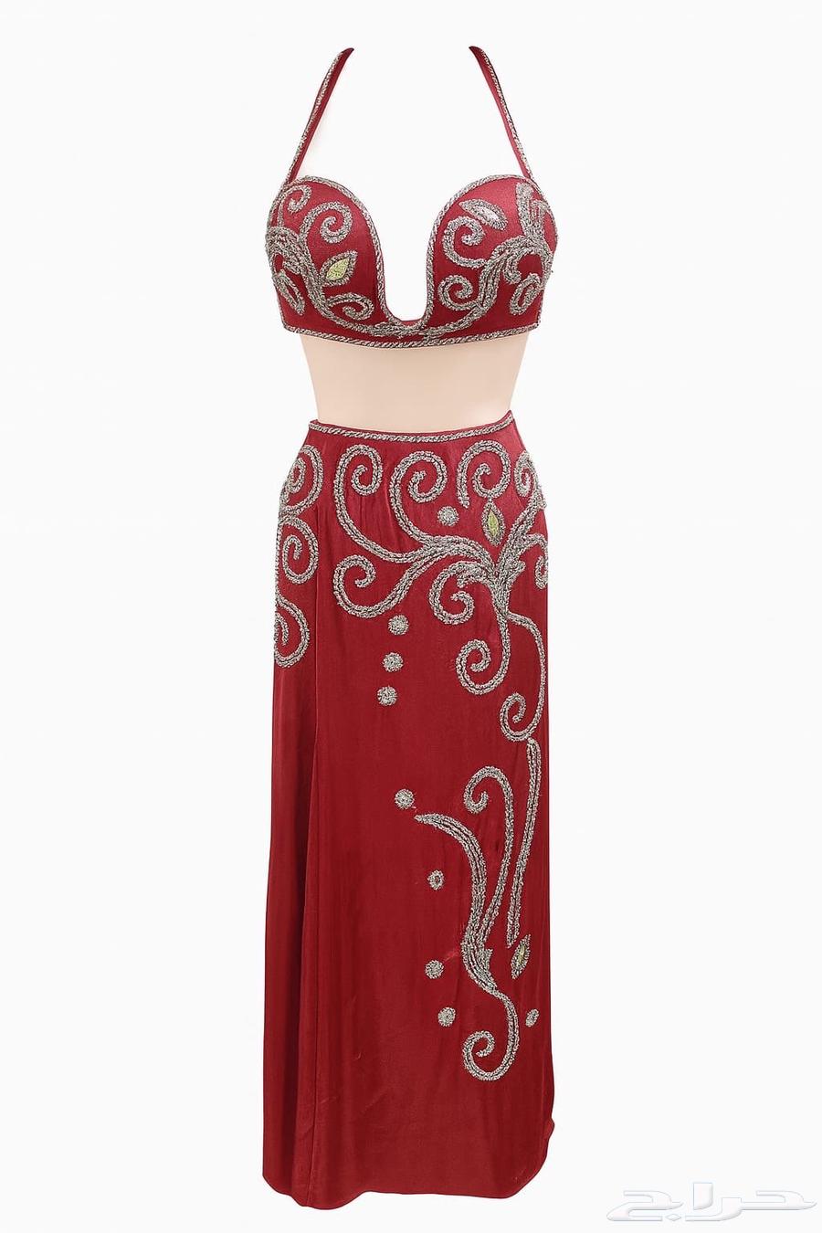فستان استعراضي طقم رقص شرقي تطريز يدوي فاخر63825862447745110