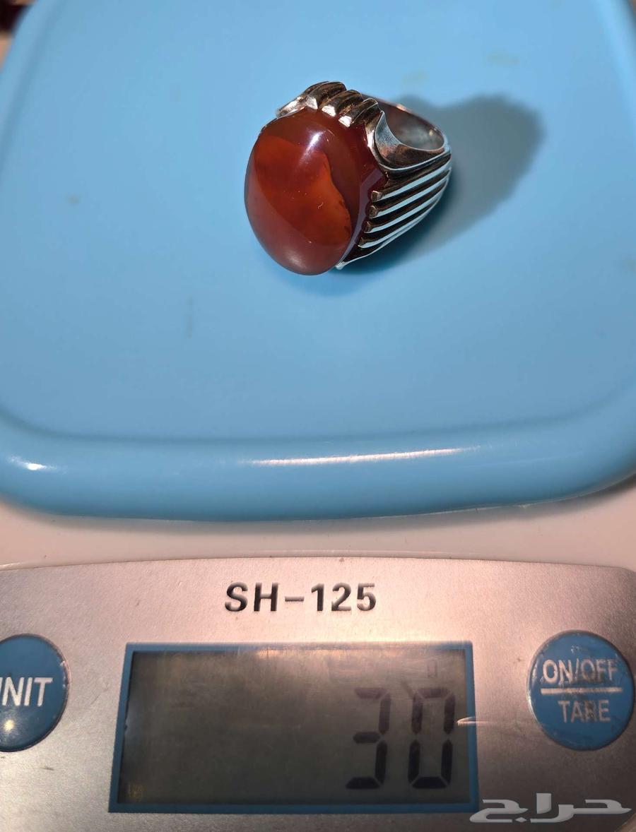 Red Yemeni Agate Ring Set with Ruby and Fatoran Beads64026346366339113
