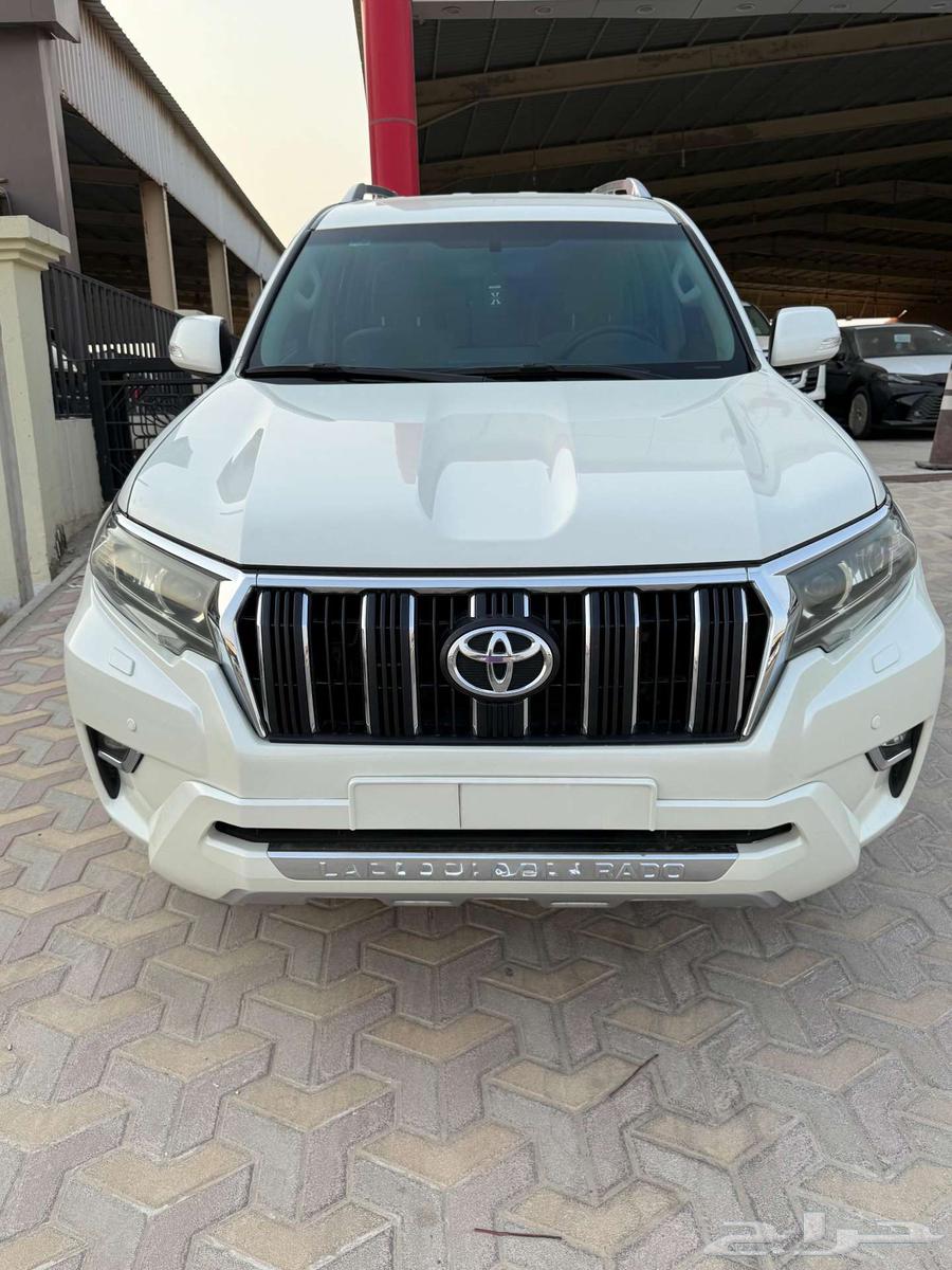 تويوتا برادو نص فل TXL V6 ابيض ممشى 112 الف بنزين 202064348378164227111