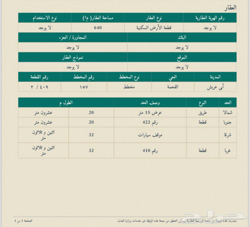 Residential land for sale in Al-Qahma, Abu Arish, Jazan at a corner63613880723201112
